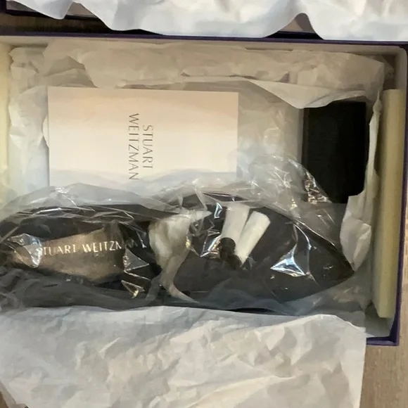 NWT Stuart Weitzman Size 7 “Broom” Slate Suede Shoes - BRAND NEW WITH BOX! - Picture 6 of 9